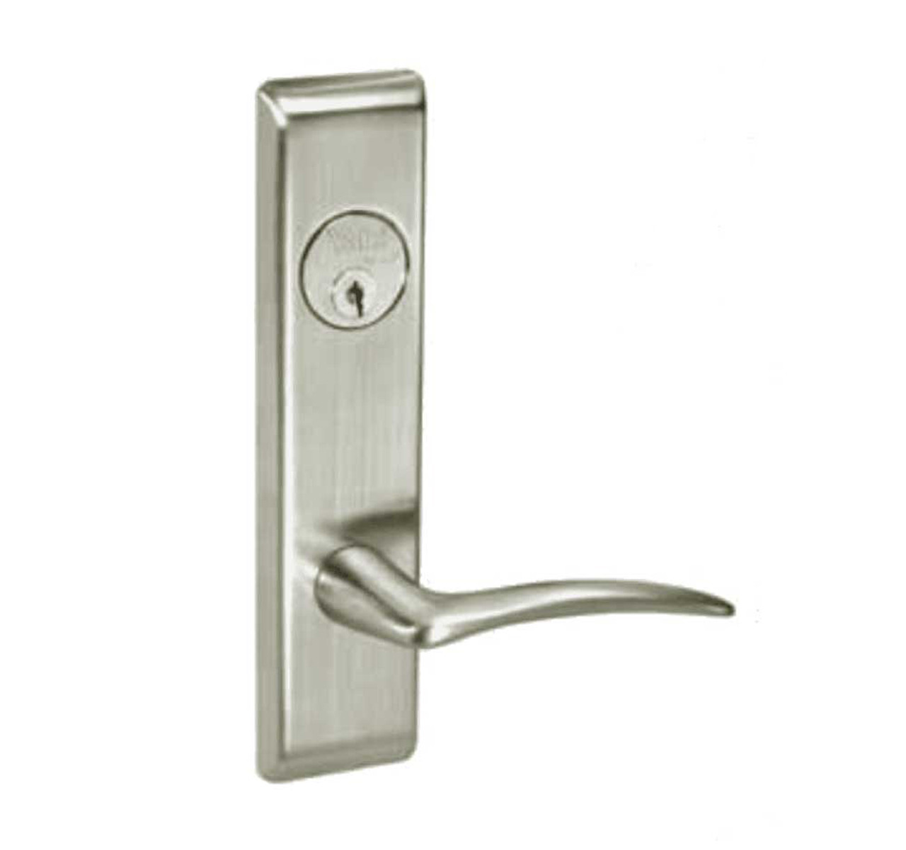 ARCN8847FL-619-LH-ICLC Yale 8800FL Series Single Cylinder with Deadbolt Mortise Entrance Lock with Indicator with Arcadia Lever - Left-Handed Lock Prepped LFIC in Satin Nickel