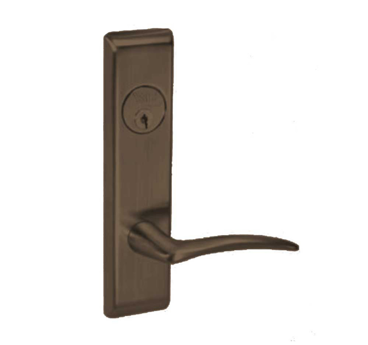 ARCN8808FL-613E-RH-SFICLC Yale 8800FL Series Single Cylinder Mortise Classroom Locks with Arcadia Lever - Right-Handed Lock Prepped SFIC in Dark Satin Bronze