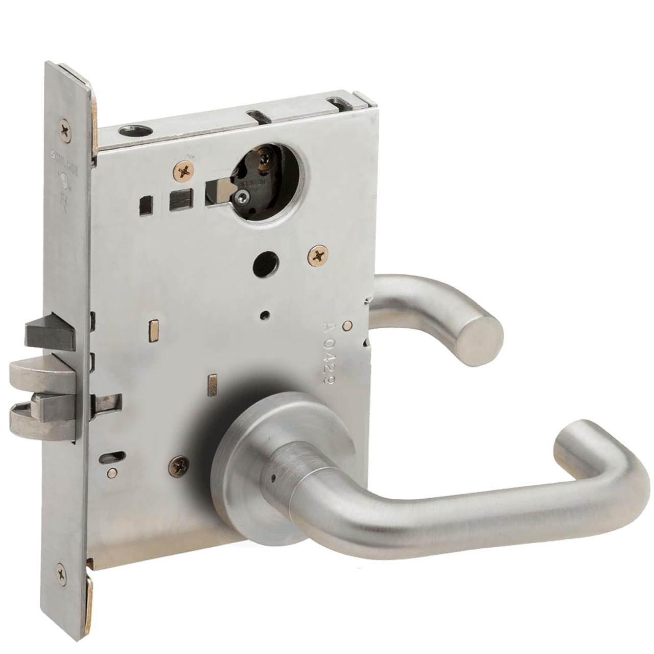 L9070L-03A-630-LX Schlage L Series Less Cylinder Classroom Commercial - Latchbolt Monitor Mortise Lock with 03 Cast Lever Design in Satin Stainless Steel L9070L-03A-630-LX Schlage L Series Less Cylinder Classroom Commercial - Latchbolt Monitor Mortise Lock with 03 Cast Lever Design in Satin Stainless Steel