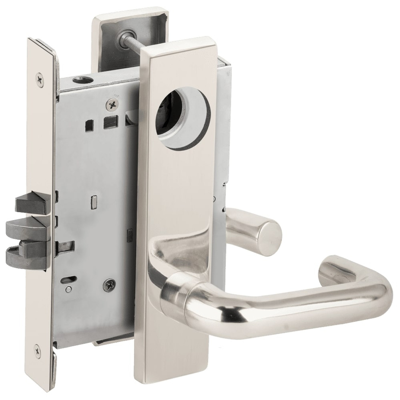 L9070L-03L-625-LX Schlage L Series Less Cylinder Classroom Commercial - Latchbolt Monitor Mortise Lock with 03 Cast Lever Design in Bright Chrome L9070L-03L-625-LX Schlage L Series Less Cylinder Classroom Commercial - Latchbolt Monitor Mortise Lock with 03 Cast Lever Design in Bright Chrome