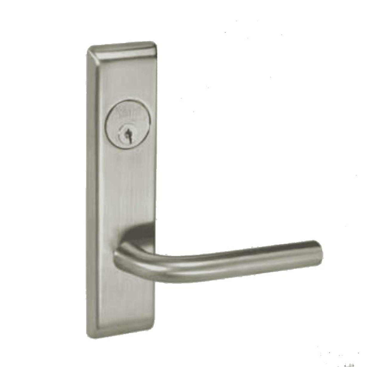 PNCN8867FL-618-ICLC Yale 8800FL Series Single Cylinder with Deadbolt Mortise Dormitory or Exit Lock with Indicator with Pinehurst Lever Lock Prepped LFIC in Bright Nickel
