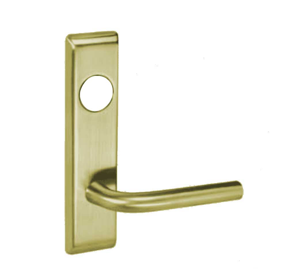 PNCN8805FL-606-LC Yale 8800FL Series Less Cylinder Mortise Storeroom/Closet Locks with Pinehurst Lever in Satin Brass