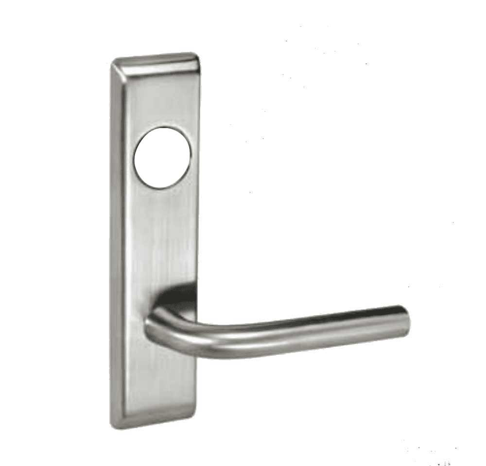 PNCN8809FL-625-LC Yale 8800FL Series Less Cylinder Mortise Classroom w/ Thumbturn Locks with Pinehurst Lever in Bright Chrome