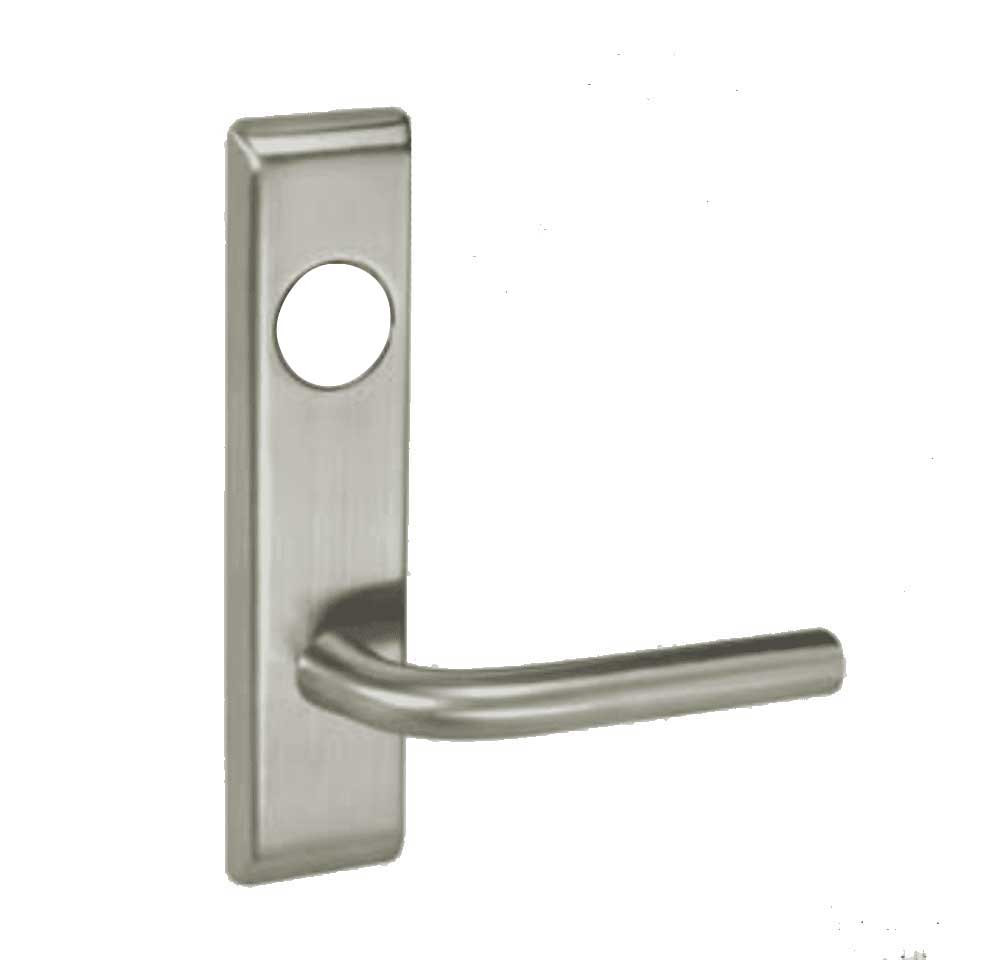 PNCN8847FL-618-LC Yale 8800FL Series Less Cylinder with Deadbolt Mortise Entrance Lock with Indicator with Pinehurst Lever in Bright Nickel