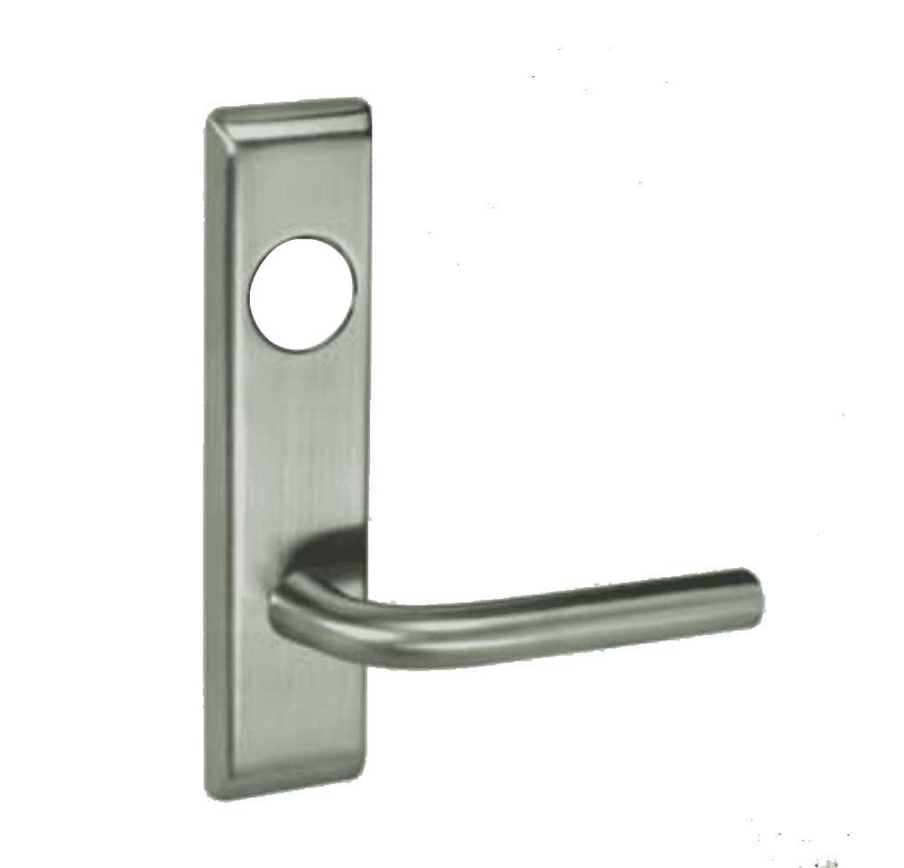PNCN8867FL-619-LC Yale 8800FL Series Less Cylinder with Deadbolt Mortise Dormitory or Exit Lock with Indicator with Pinehurst Lever in Satin Nickel