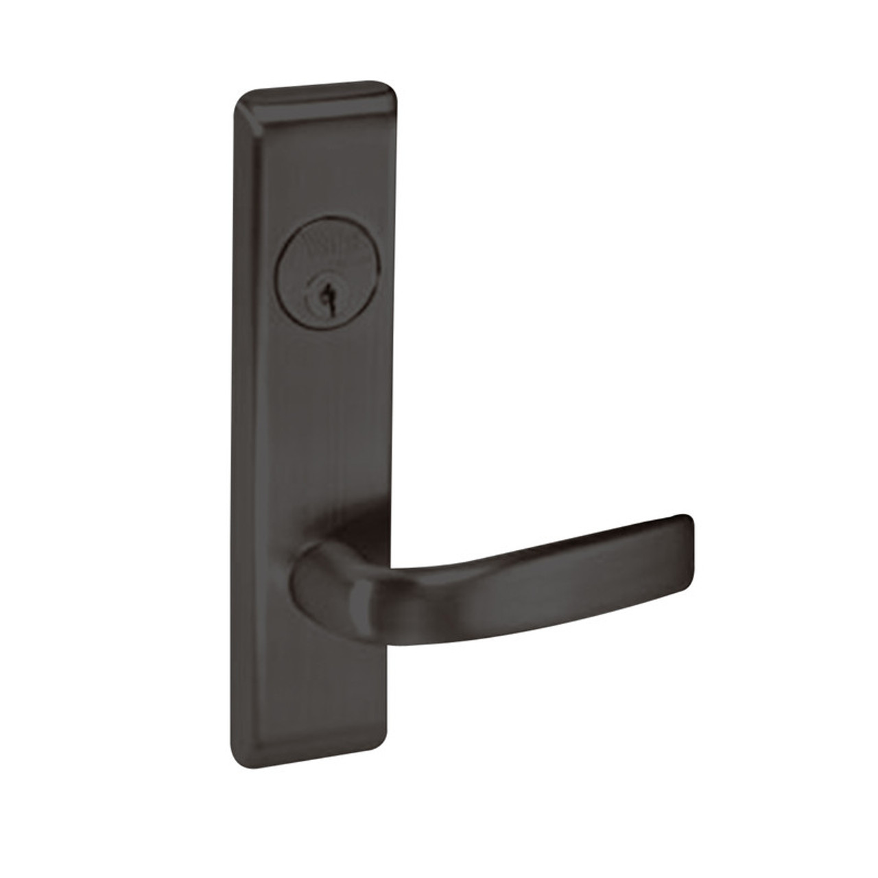 JNCN8823FL-613E-LC Yale 8800FL Series Less Cylinder with Deadbolt Mortise Storeroom Lock with Indicator with Jefferson Lever in Dark Satin Bronze