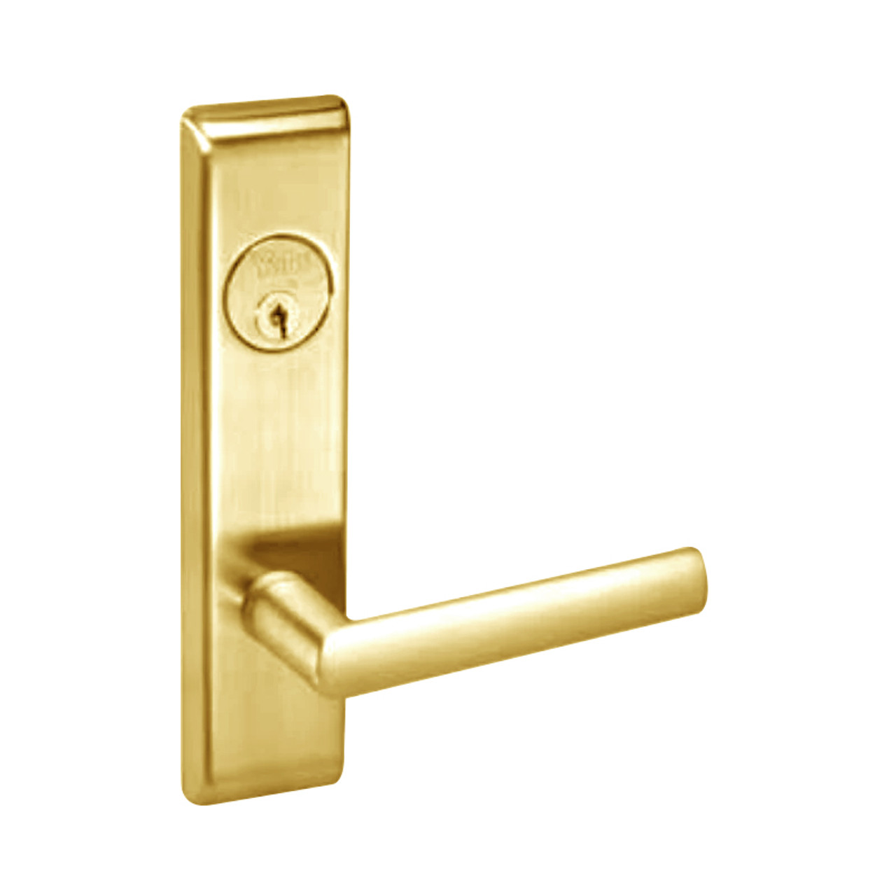 VICN8861FL-606-SFICLC Yale 8800FL Series Single Cylinder with Deadbolt Mortise Dormitory or Storeroom Lock with Indicator with Virginia Lever Lock Prepped SFIC in Satin Brass