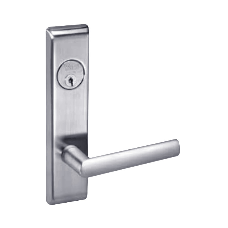 VICN8829FL-626-LC Yale 8800FL Series Less Cylinder Mortise Closet Locks with Virginia Lever in Satin Chrome