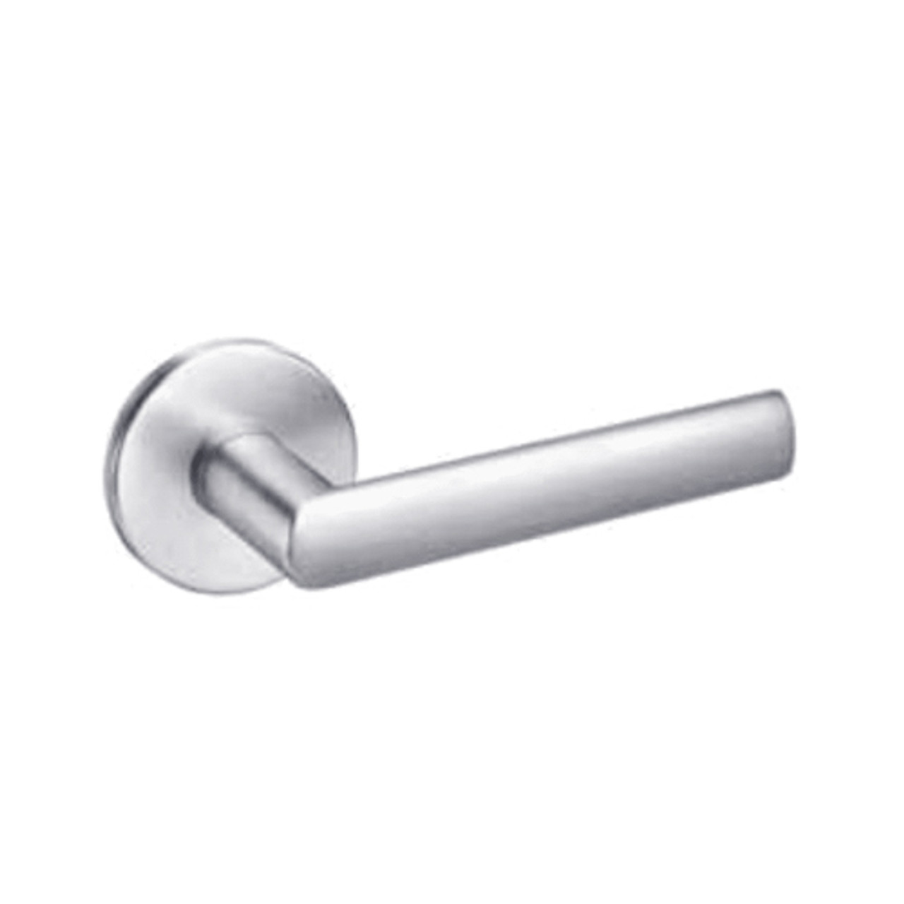 VIR8847FL-625-LC Yale 8800FL Series Less Cylinder with Deadbolt Mortise Entrance Lock with Indicator with Virginia Lever in Bright Chrome