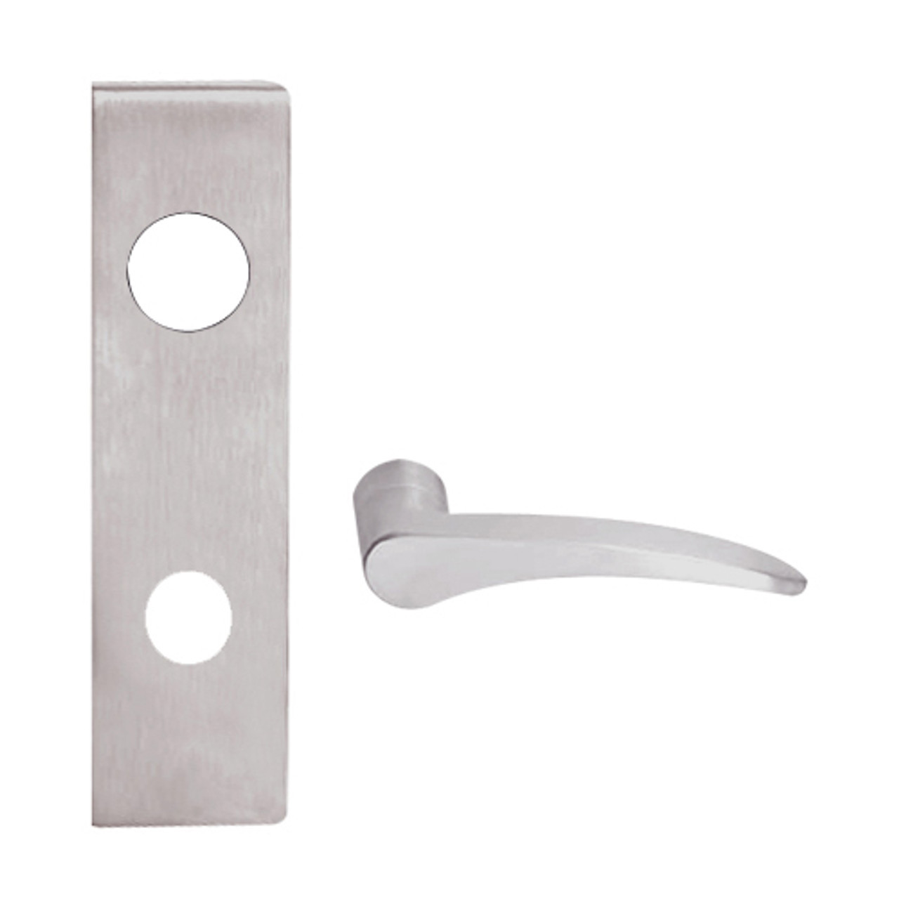 L9076J-12N-630-RH Schlage L Series Classroom Holdback Mortise Lock with 12 Cast Lever Design Prepped for FSIC in Satin Stainless Steel