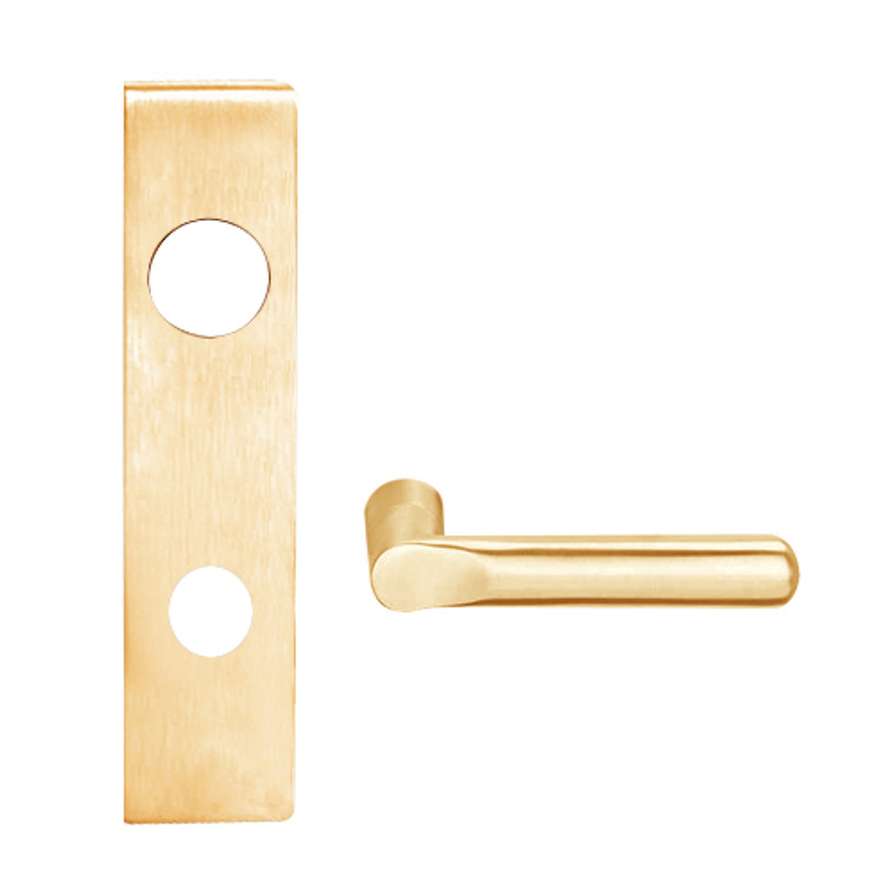 L9076J-18L-612-LX Schlage L Series Classroom Holdback - Latchbolt Monitor Mortise Lock with 18 Cast Lever Design Prepped for FSIC in Satin Bronze