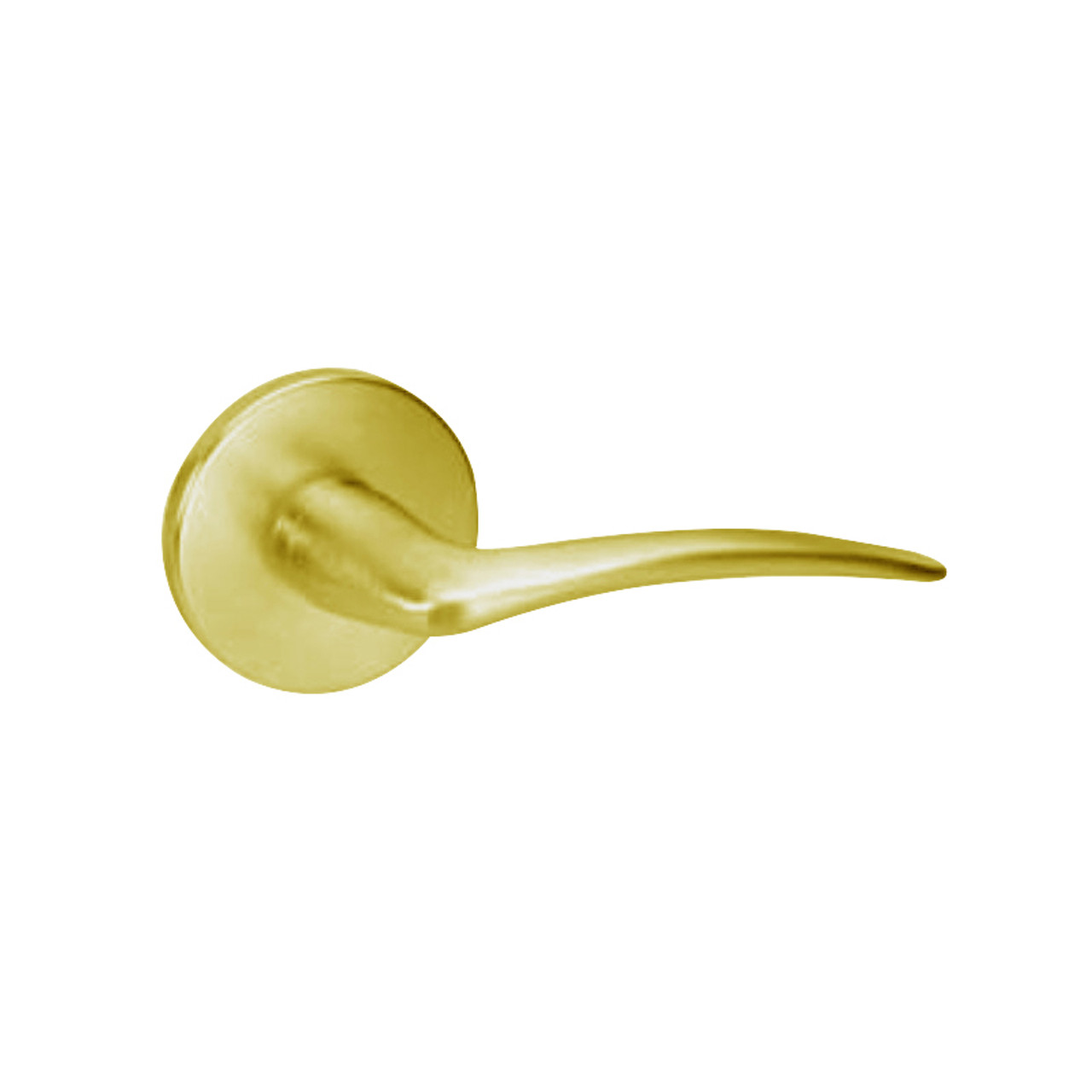 ARR8833FL-606-RH-SFICLC Yale 8800FL Series Single Cylinder Mortise Exit Locks with Arcadia Lever - Right-Handed Lock Prepped SFIC in Satin Brass