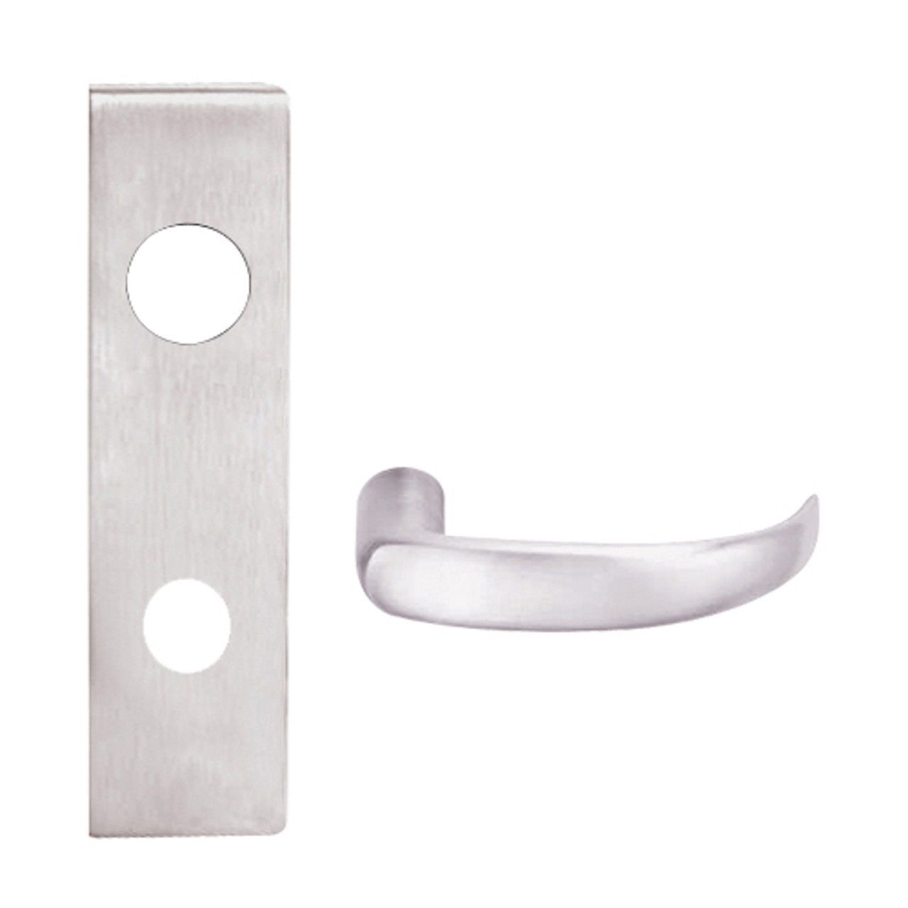 L9076B-17N-629 Schlage L Series Classroom Holdback Mortise Lock with 17 Cast Lever Design Prepped for SFIC in Bright Stainless Steel