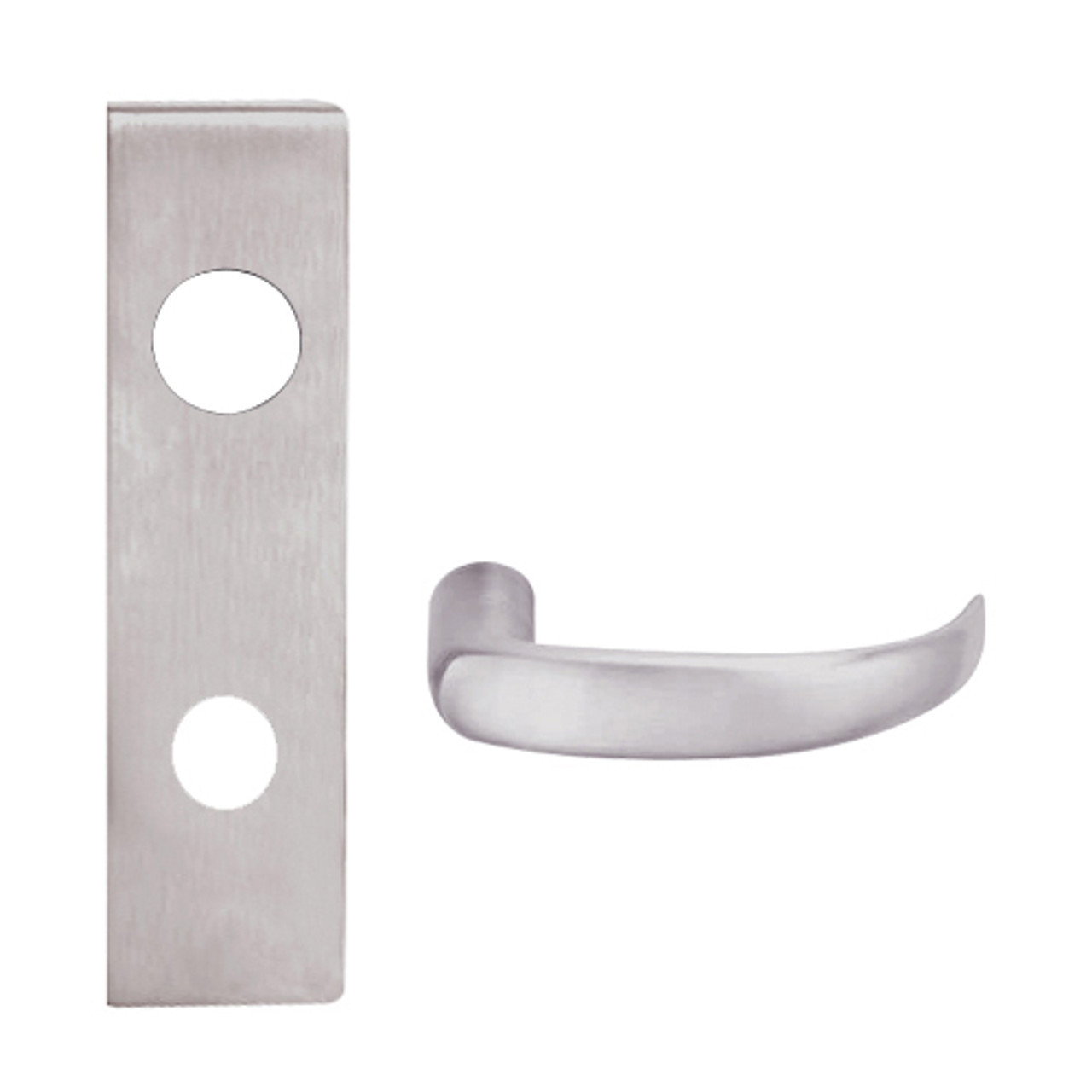 L9076B-17N-630 Schlage L Series Classroom Holdback Mortise Lock with 17 Cast Lever Design Prepped for SFIC in Satin Stainless Steel