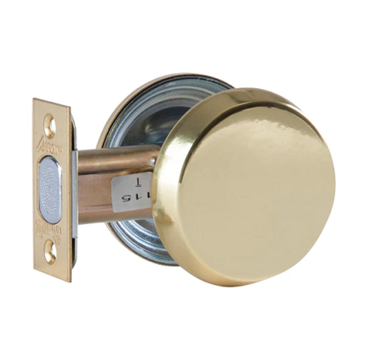 E60-03-395-144 Arrow E Series Grade 2 Thumbturn - Blank Plate Deadlock in Bright Brass