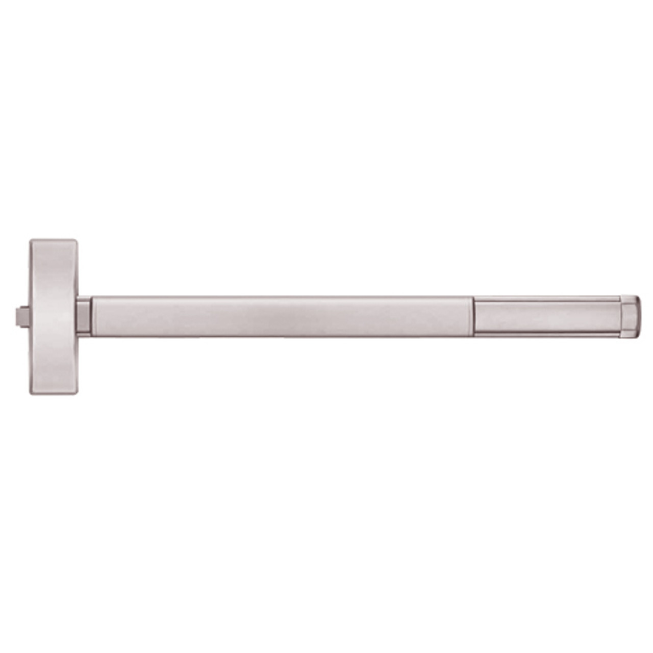 MLRTS2105-628-36 PHI 2100 Series Non Fire Rated Apex Rim Exit Device with Motorized Latch Retraction and Touchbar Monitoring Prepped for Key Controls Thumb Piece in Satin Aluminum Finish