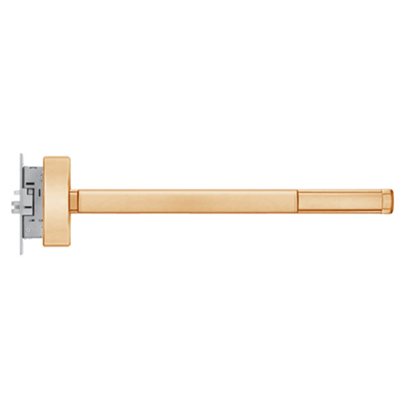 MLRTS2303-RHR-612-36 PHI 2300 Series Apex Mortise Exit Device with Motorized Latch Retraction and Touchbar Monitoring Prepped for Key Retracts Latchbolt in Satin Bronze Finish