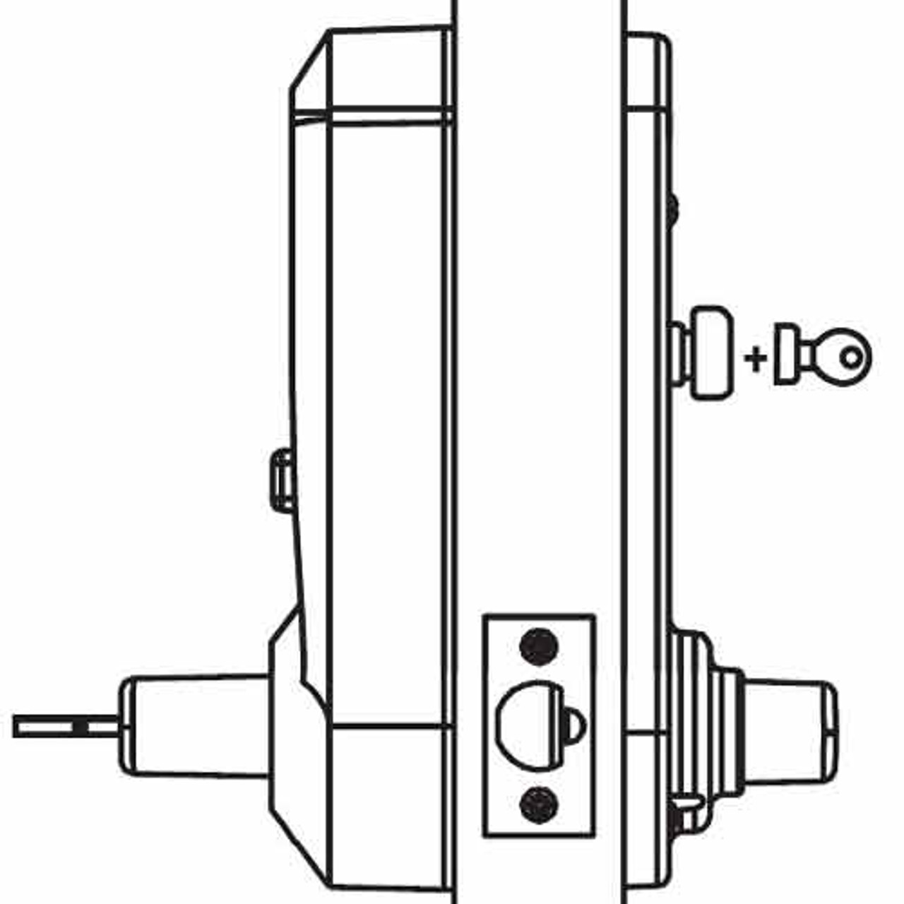 Simplex Pushbutton with Cylindrical Lock