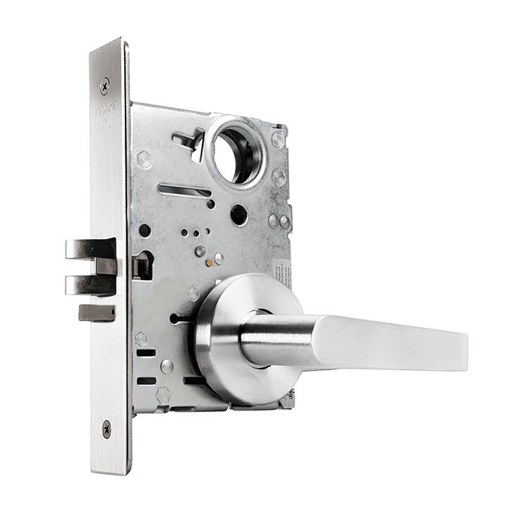 MA581L-DG-626 Falcon Mortise Locks MA Series Storeroom with DG Lever Less Conventional Cylinder in Satin Chrome Finish