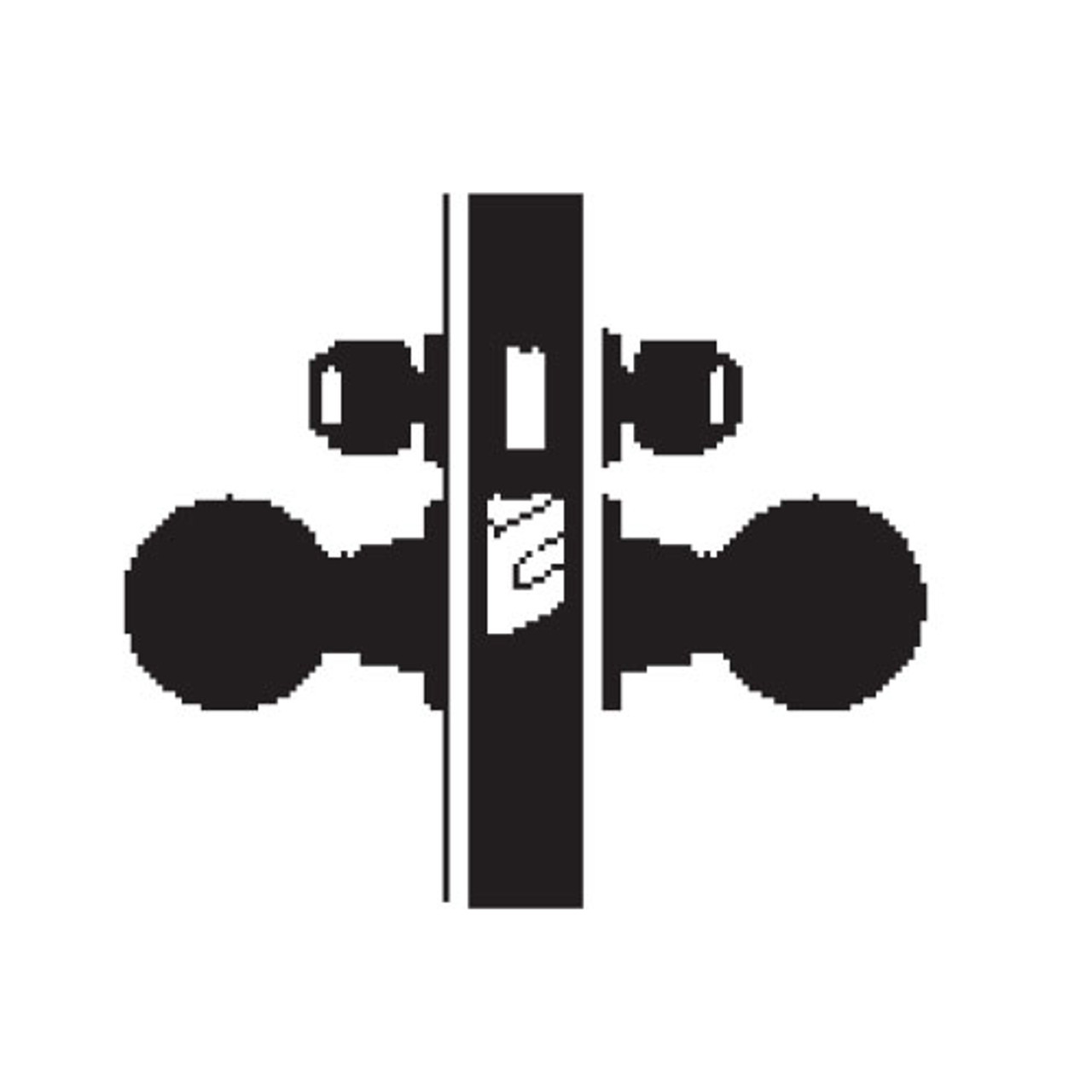 MA431L-QG-626 Falcon Mortise Locks MA Series Classroom Security with deadbolt with QG Lever Less Conventional Cylinder in Satin Chrome