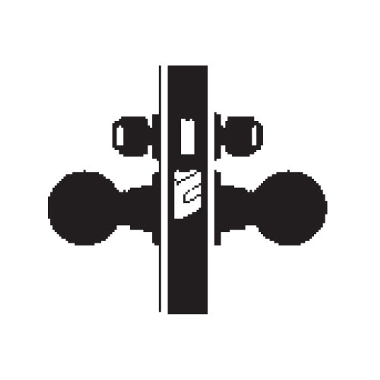 MA371L-AG-626 Falcon Mortise Locks MA Series Store Door with AG Lever Less Conventional Cylinder in Satin Chrome