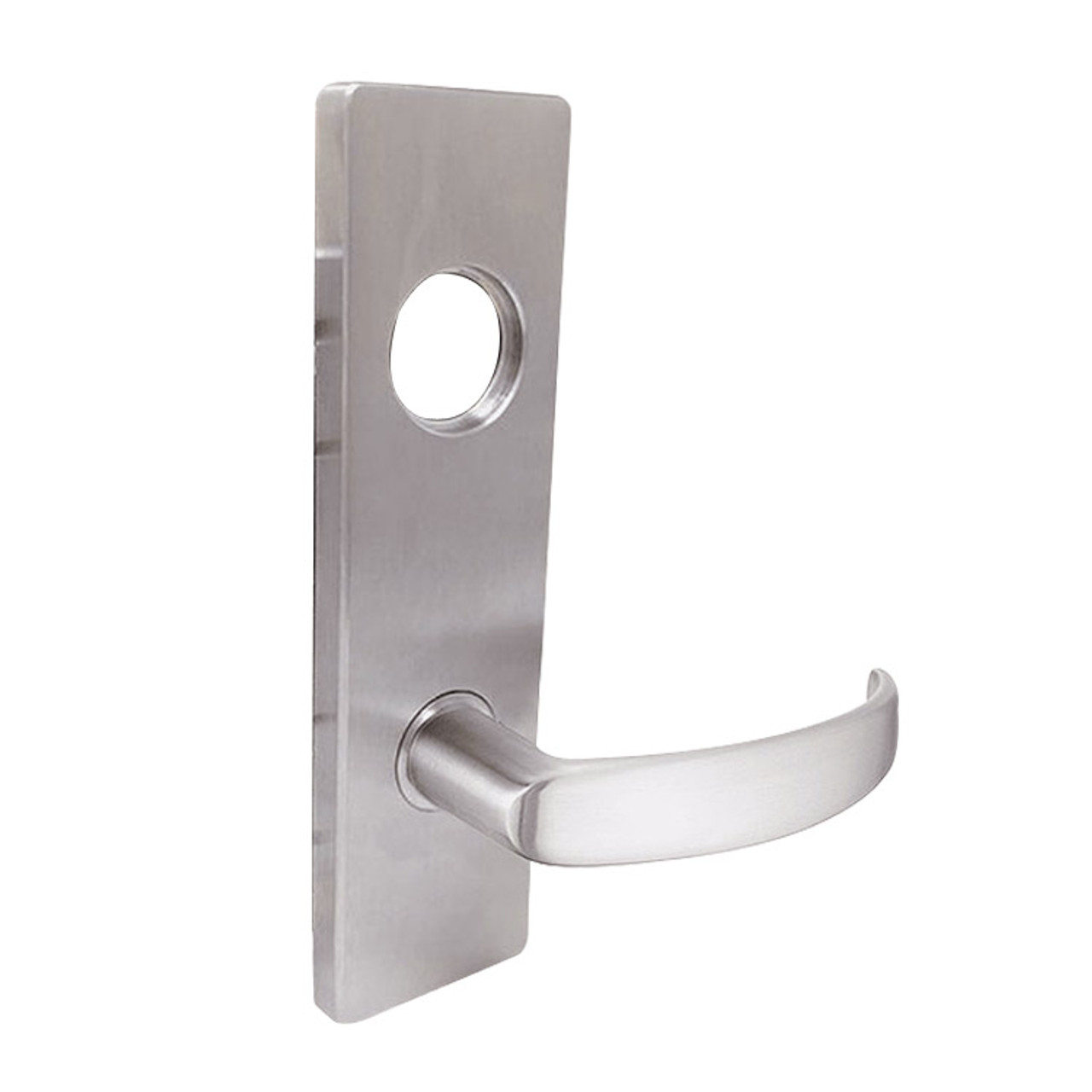 MA541L-QN-630 Falcon Mortise Locks MA Series Entry/Office QN Lever with Escutcheon Style Less Conventional Cylinder in Satin Stainless