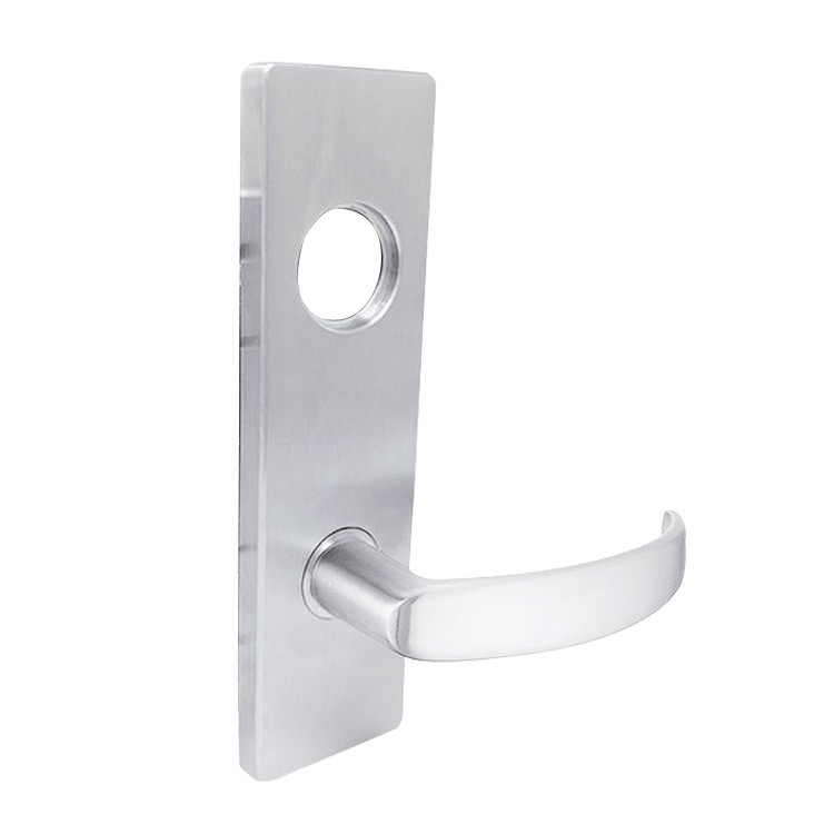 MA531L-QN-625 Falcon Mortise Locks MA Series Apartment Corridor QN Lever with Escutcheon Style Less Conventional Cylinder in Bright Chrome