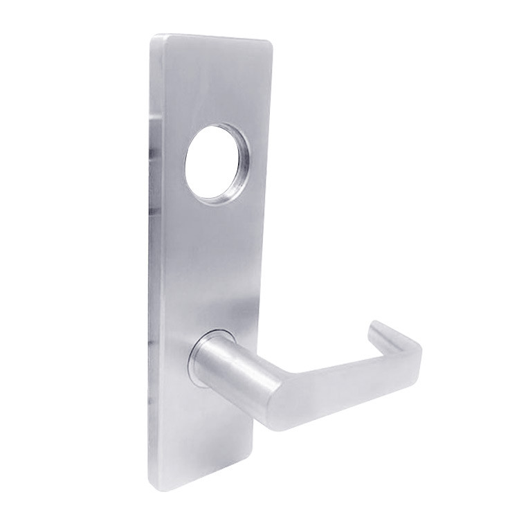 MA451L-DN-625 Falcon Mortise Locks MA Series Hotel DN Lever with Escutcheon Style Less Conventional Cylinder in Bright Chrome