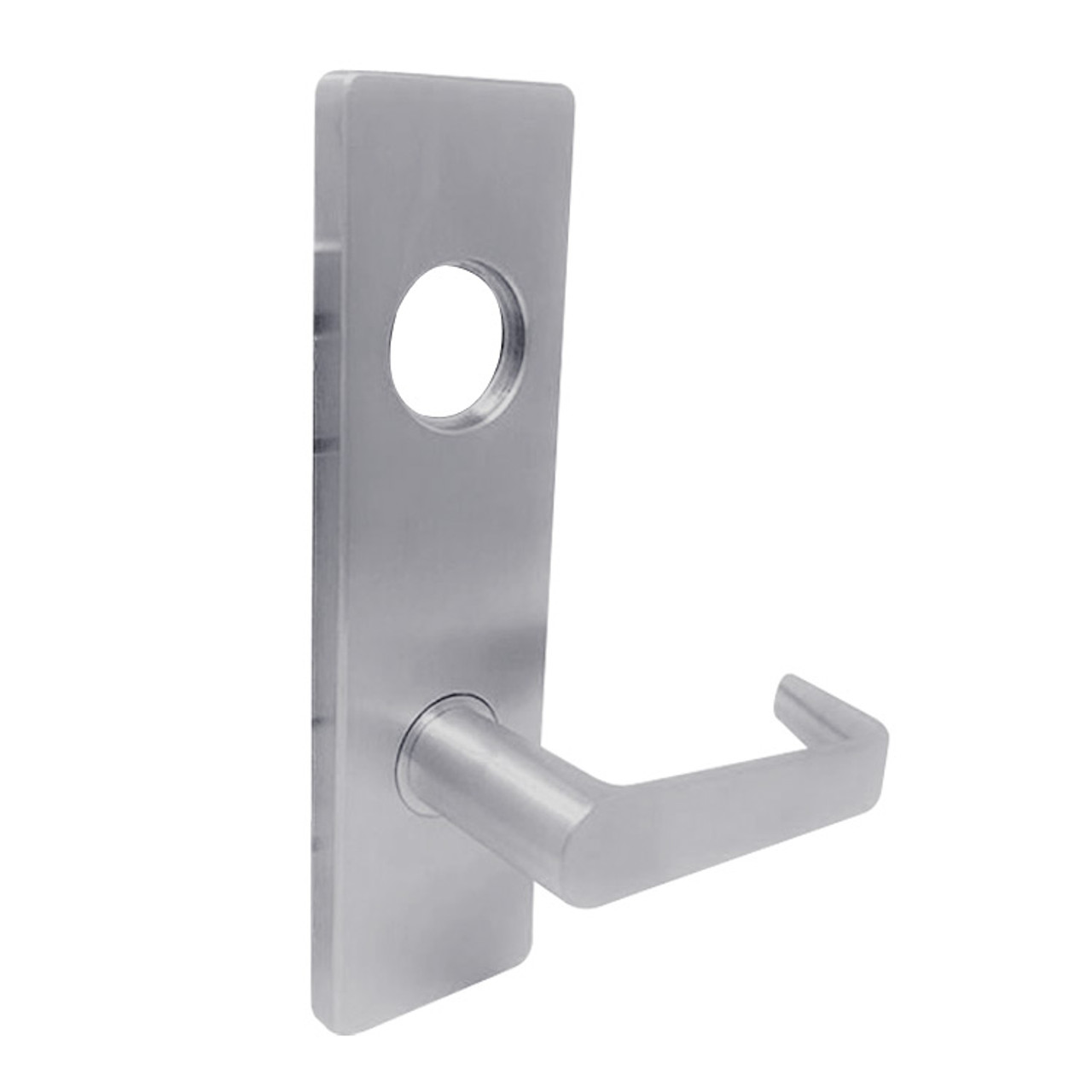 MA371L-DN-626 Falcon Mortise Locks MA Series Store Door DN Lever with Escutcheon Style Less Conventional Cylinder in Satin Chrome