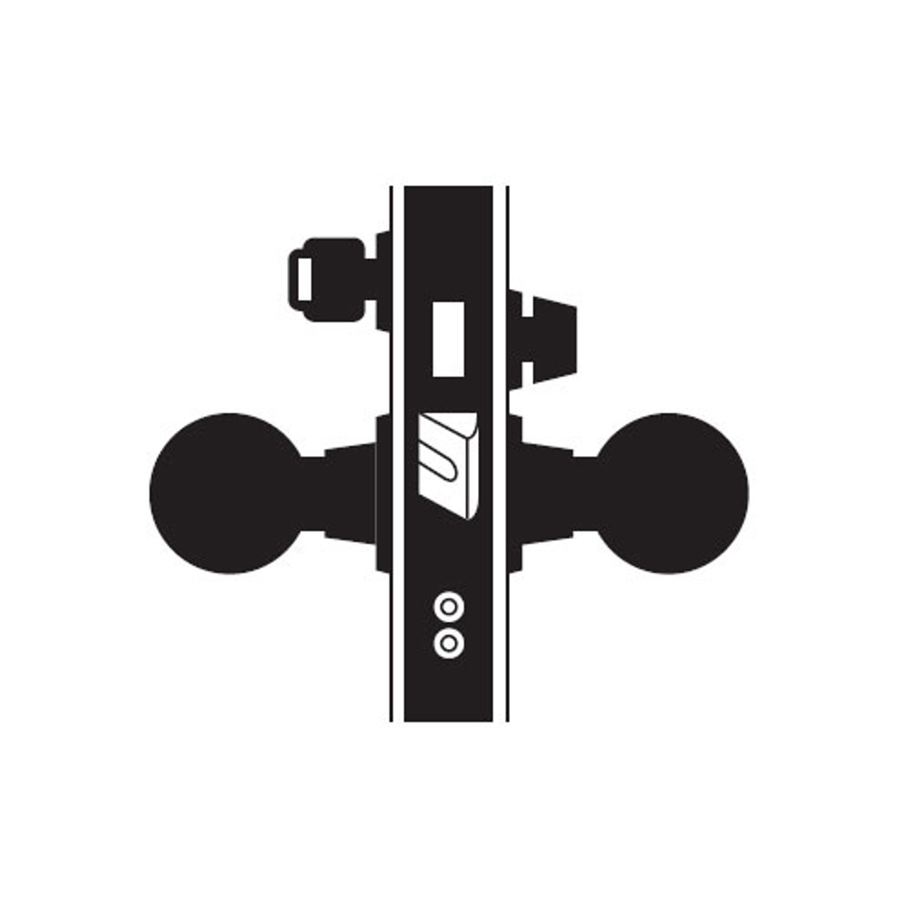 MA621L-LTG-619 Falcon Mortise Locks MA Series Front Door with Latitude Lever Less Conventional Cylinder in Satin Nickel