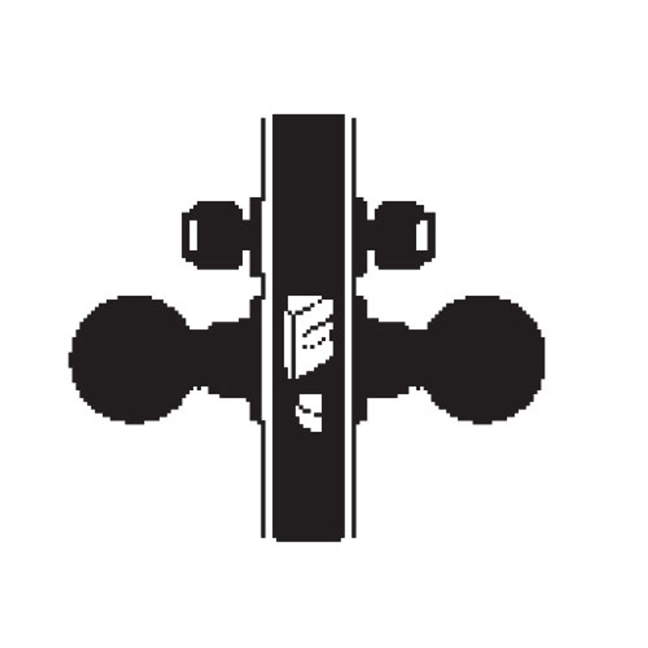 MA381L-LTG-626 Falcon Mortise Locks MA Series Apartment/Exit with Latitude Lever Less Conventional Cylinder in Satin Chrome