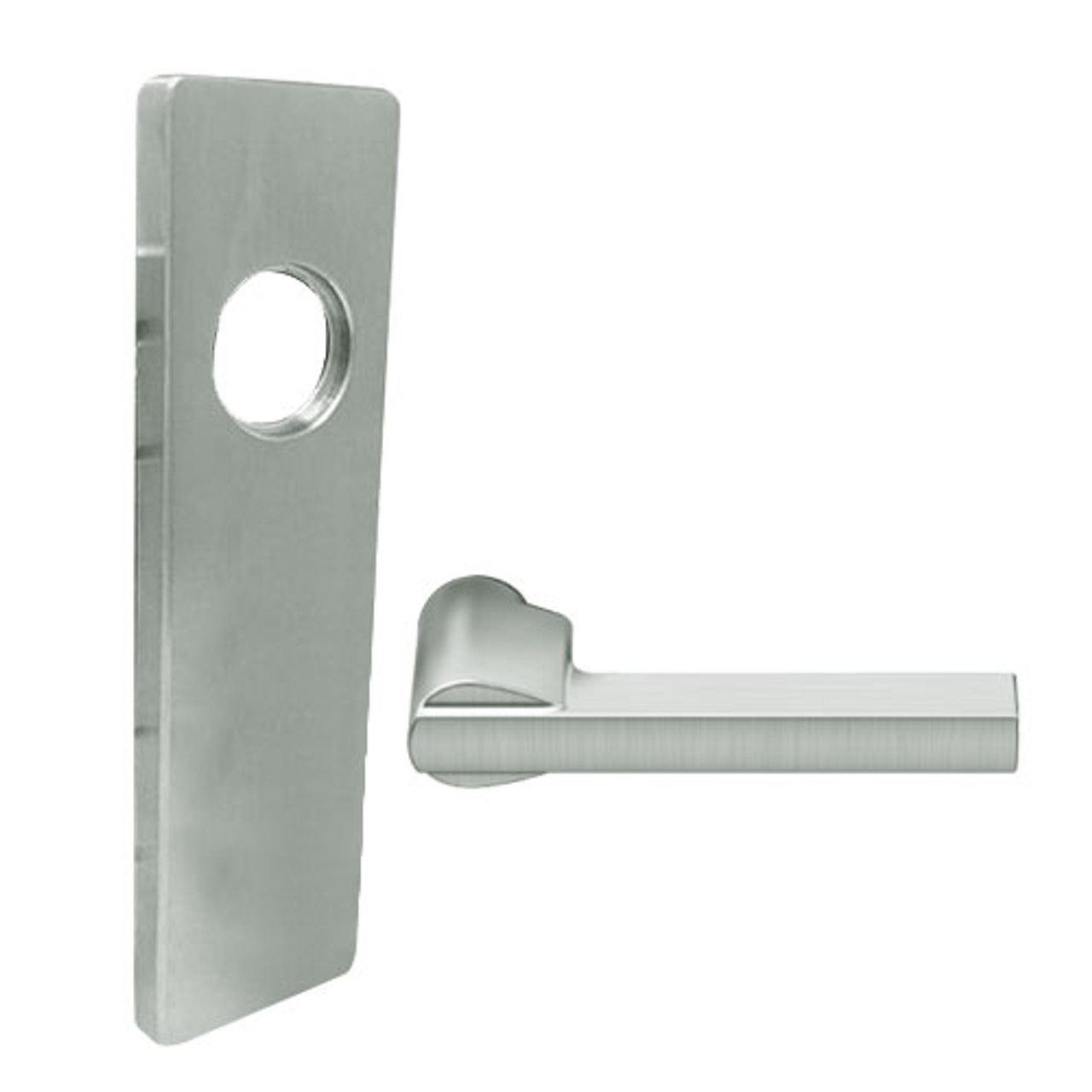MA161-LTN-619 Falcon Mortise Locks MA Series Exit/Connecting Latitude Lever with Escutcheon Style in Satin Nickel Finish