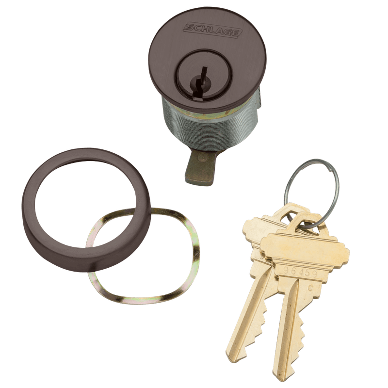 20-001-F-118-613 Schlage 1-1/8 In Mortise Cylinder 6-pin, F Keyway in Oil Rubbed Bronze