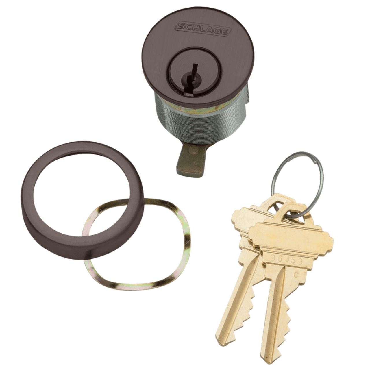 20-001-F-138-613 Schlage 1-3/8 In Mortise Cylinder 6-pin, F Keyway in Oil Rubbed Bronze