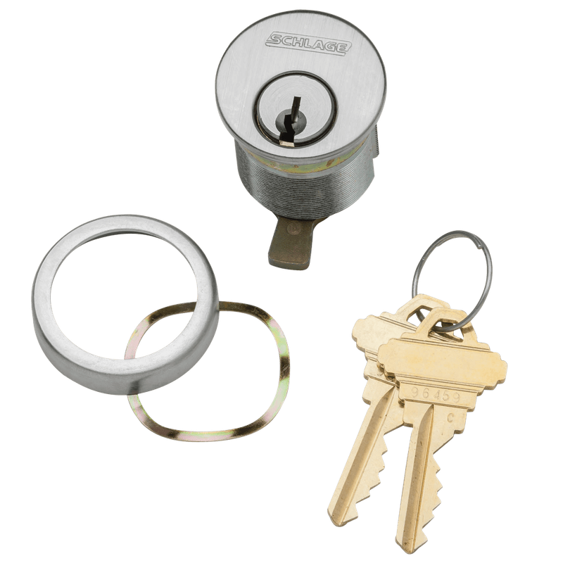 20-001-CE-114-626 Schlage 1-1/4 In Mortise Cylinder 6-pin, CE Keyway in Satin Chrome