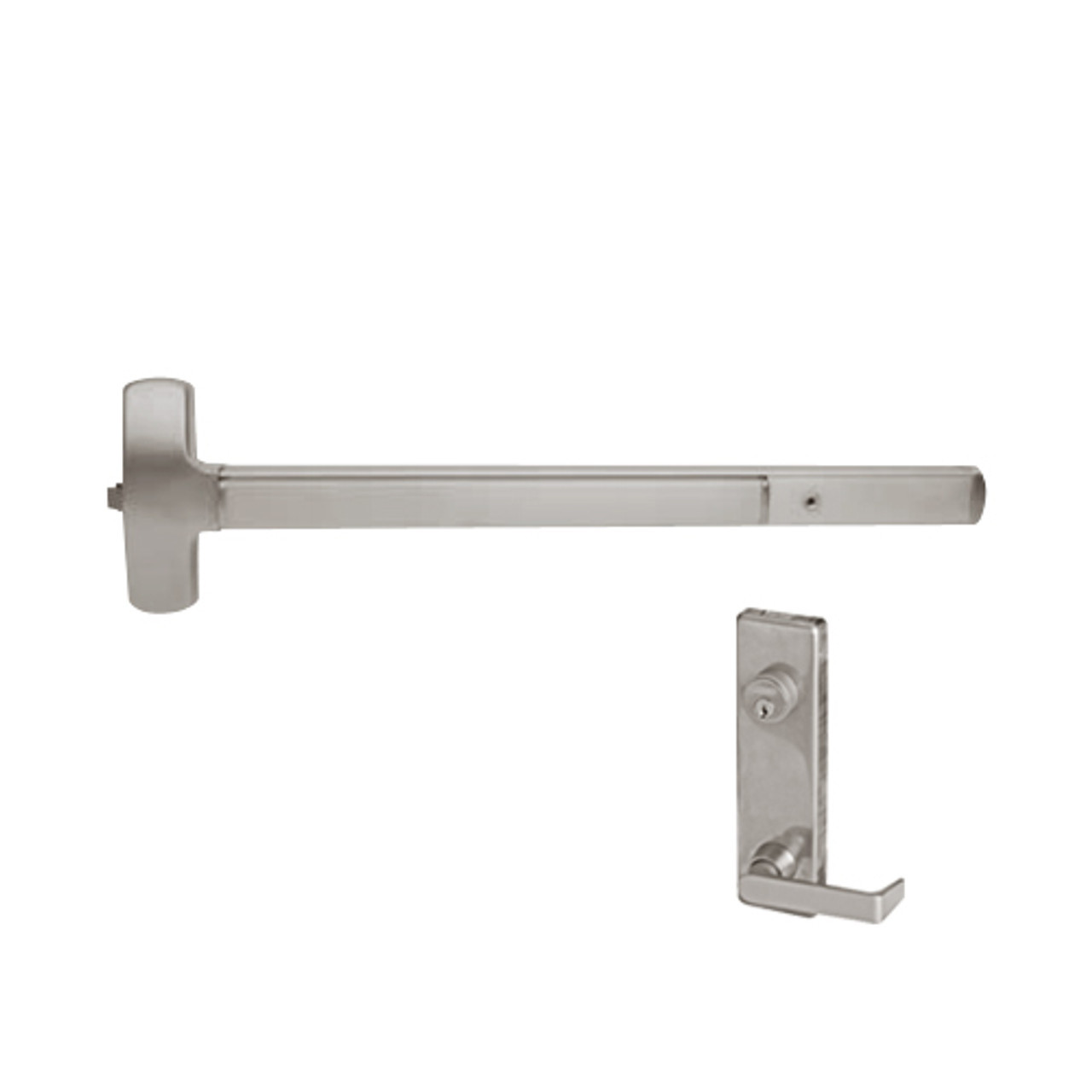 LD25-R-L-NL-DANE-US32D-3-LHR Falcon Exit Device in Satin Stainless Steel
