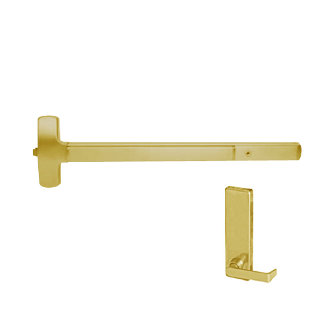 LD25-R-L-DT-DANE-US3-3-RHR Falcon Exit Device in Polished Brass