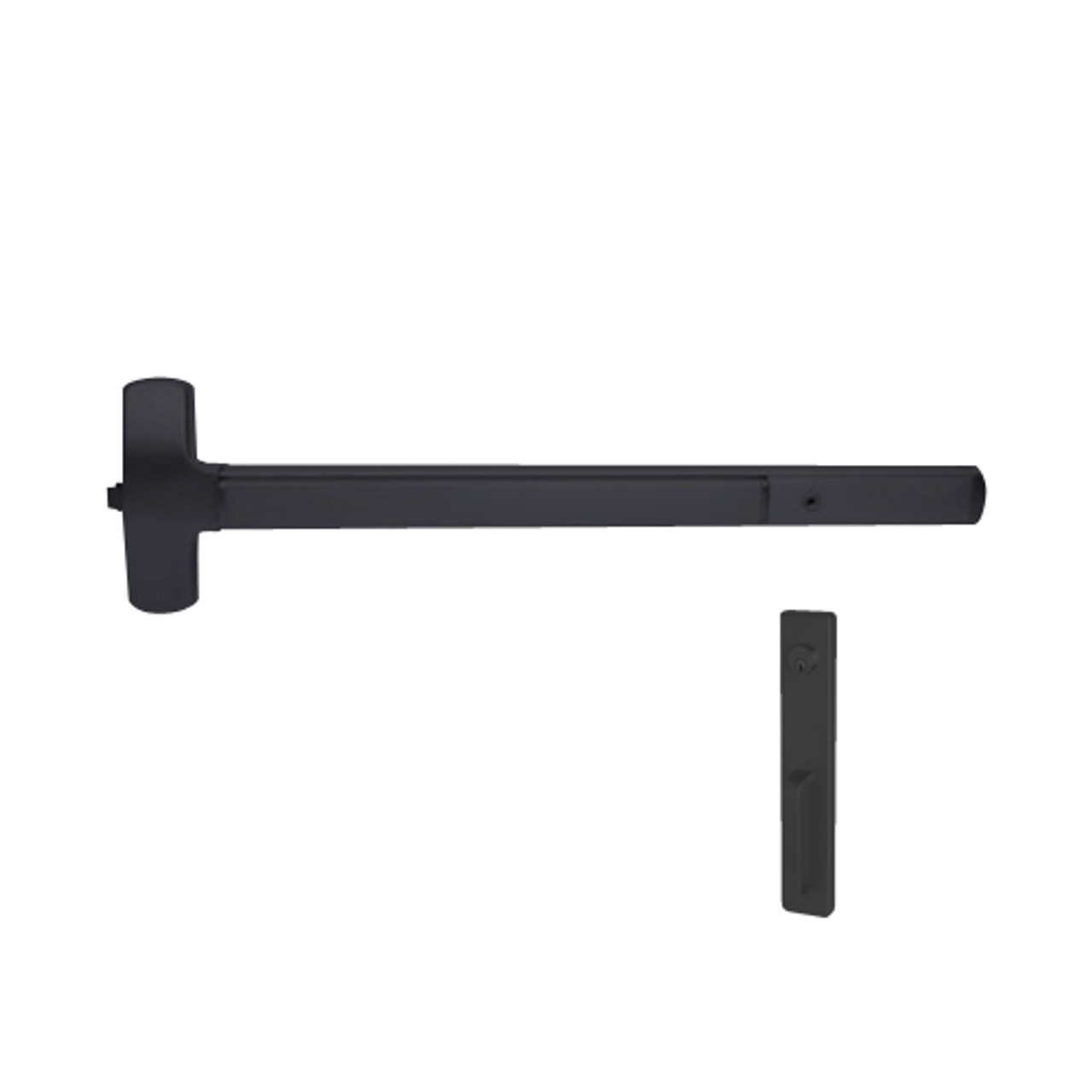 LD25-R-NL-US19-3 Falcon Exit Device in Flat Black Painted