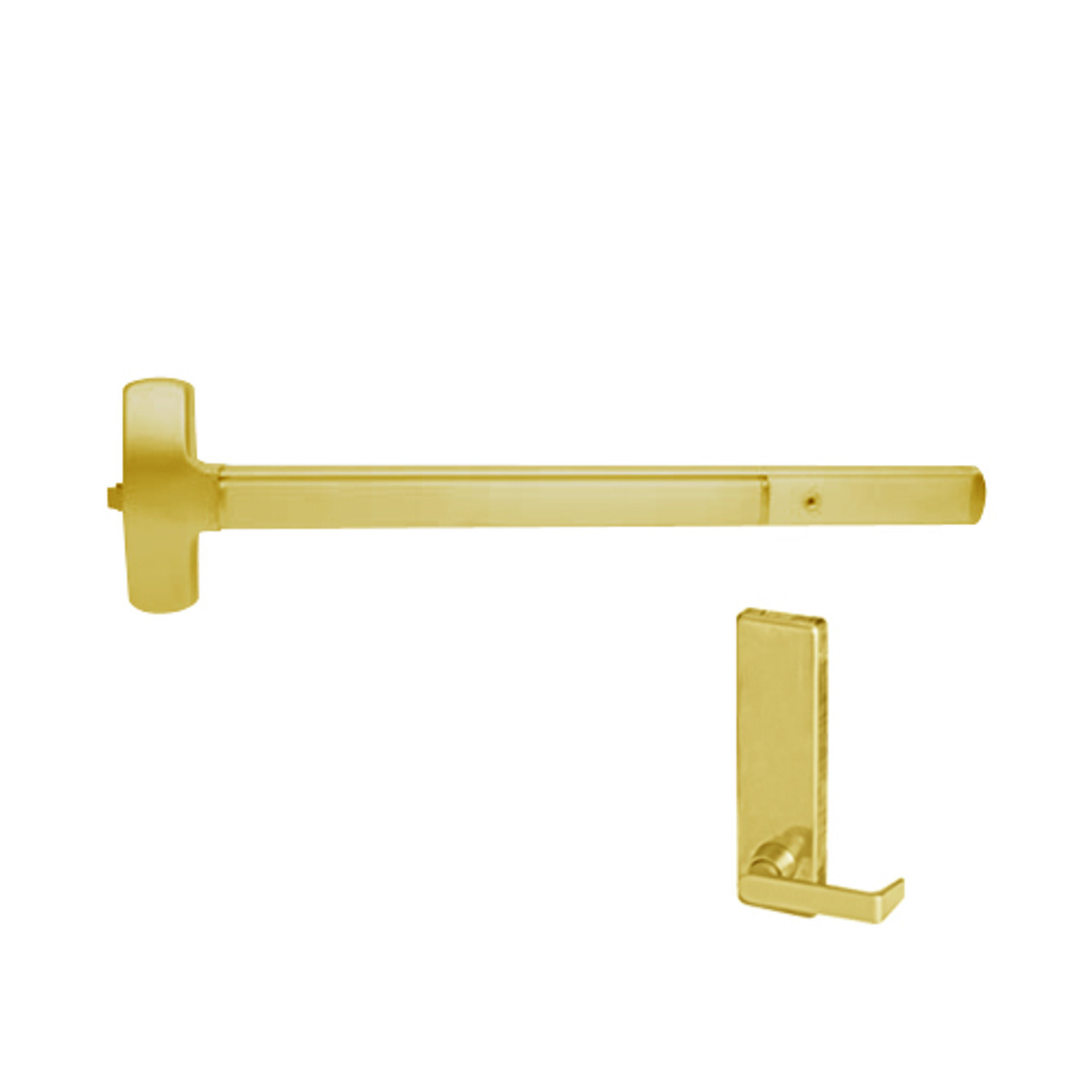 LD25-R-L-DT-DANE-US4-4-LHR Falcon Exit Device in Satin Brass