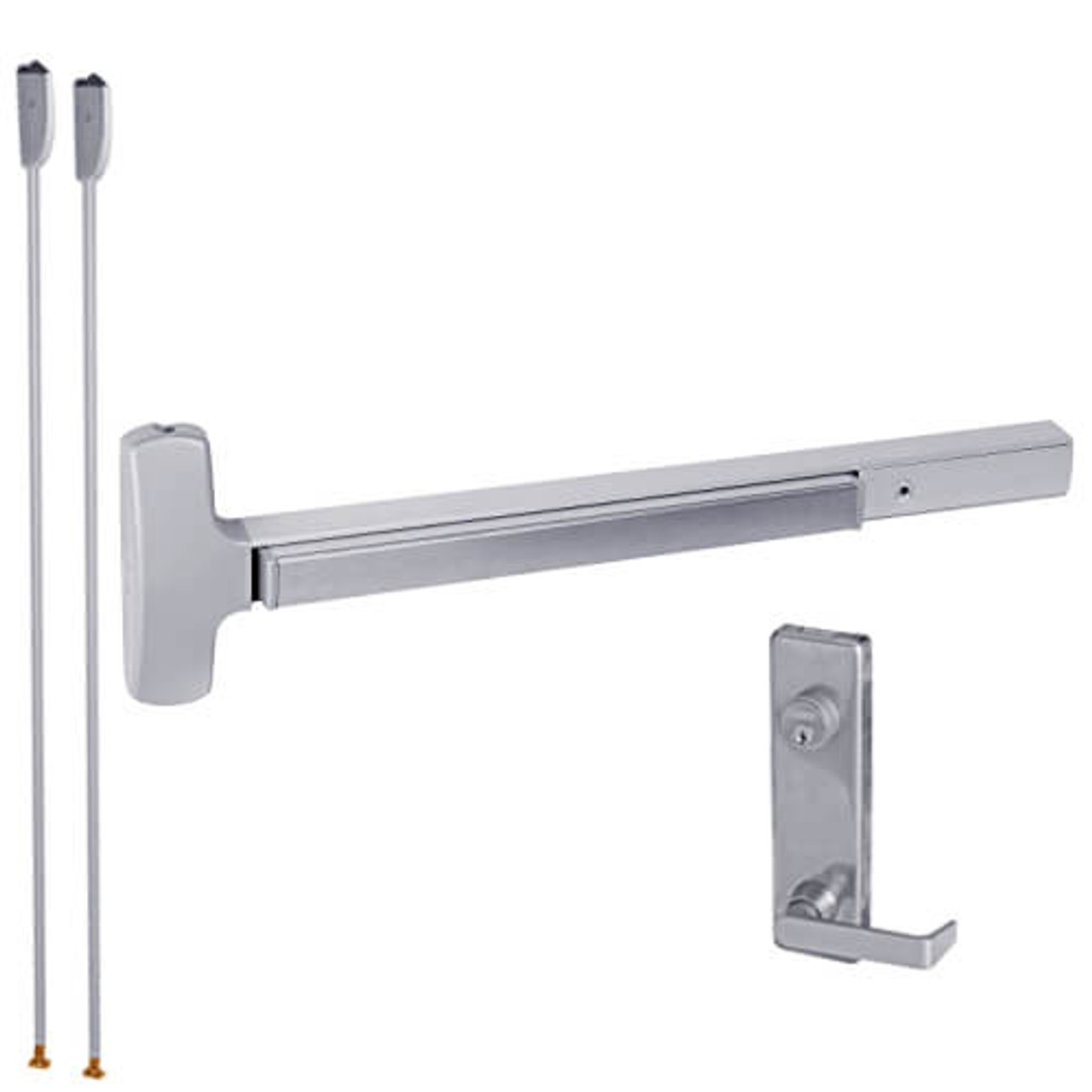 LD25-V-L-NL-DANE-US32-3-RHR Falcon Exit Device in Polished Stainless Steel