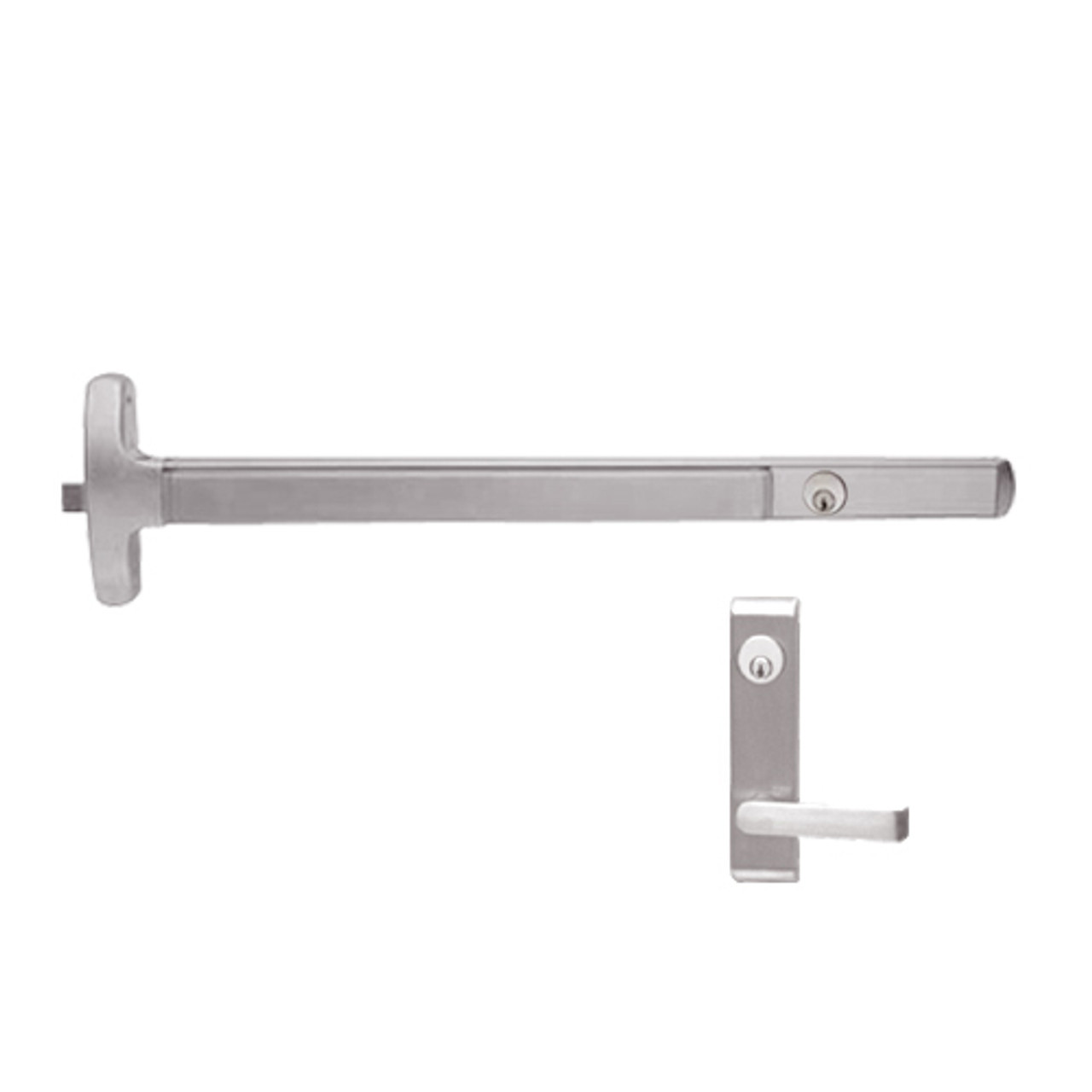 LD24-R-L-DANE-US28-3-LHR Falcon Exit Device in Anodized Aluminum