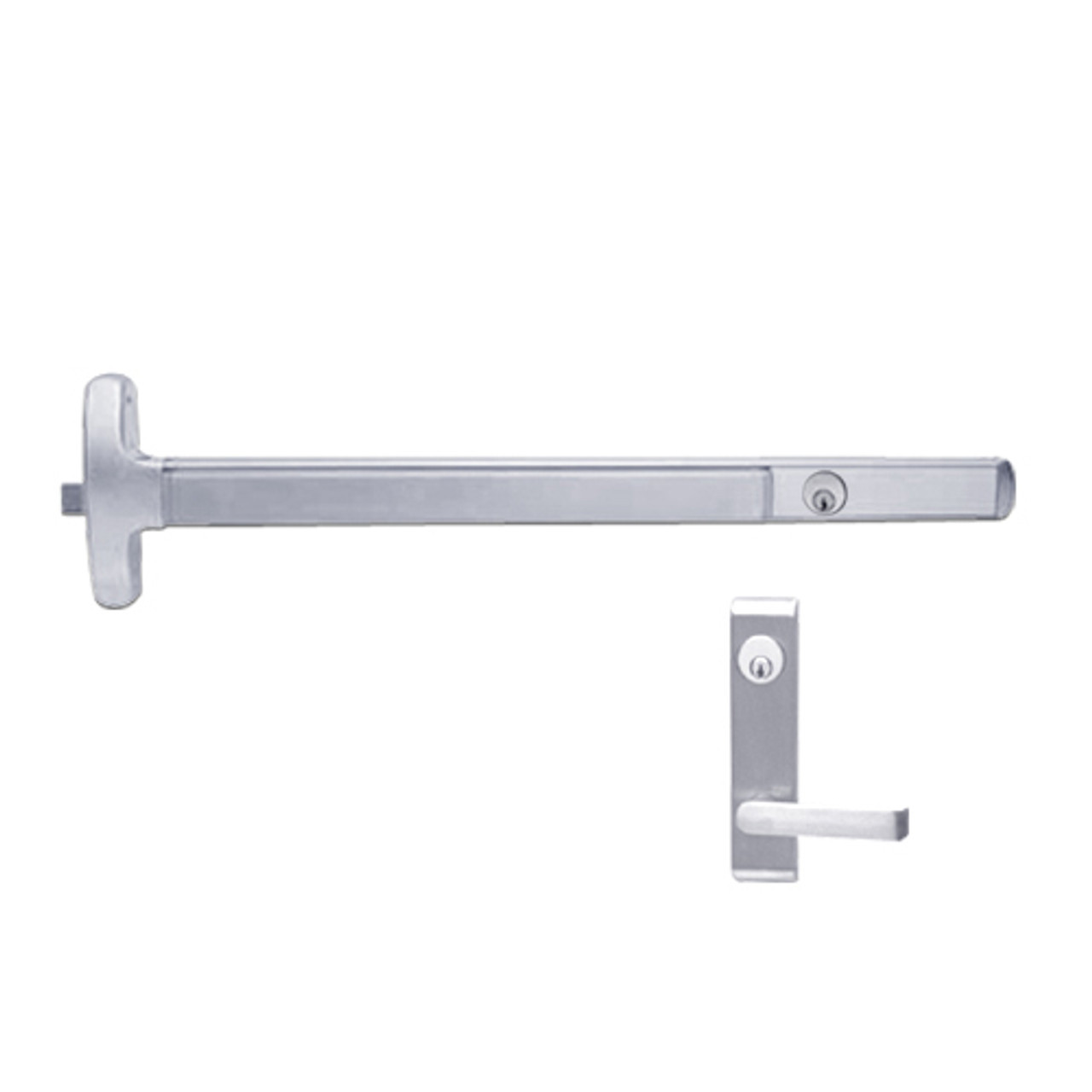LD24-R-L-NL-DANE-US26-3-LHR Falcon Exit Device in Polished Chrome