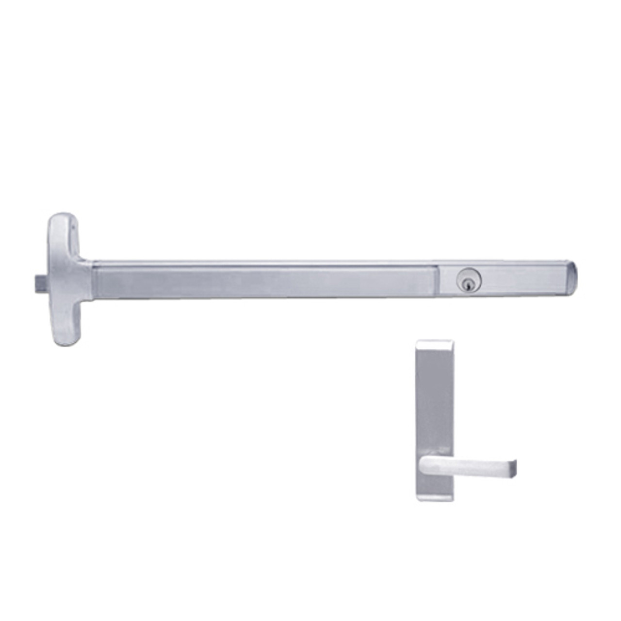 LD24-R-L-BE-DANE-US26-3-RHR Falcon Exit Device in Polished Chrome