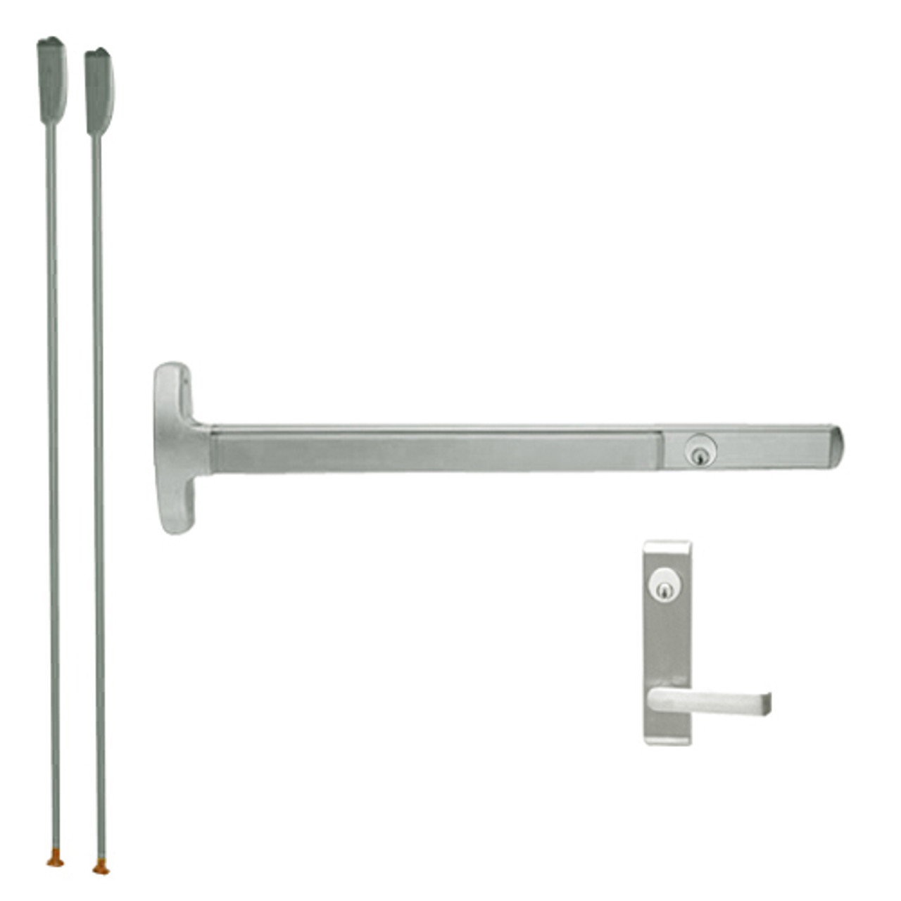 LD24-V-L-NL-Dane-US15-3-RHR Falcon Exit Device in Satin Nickel