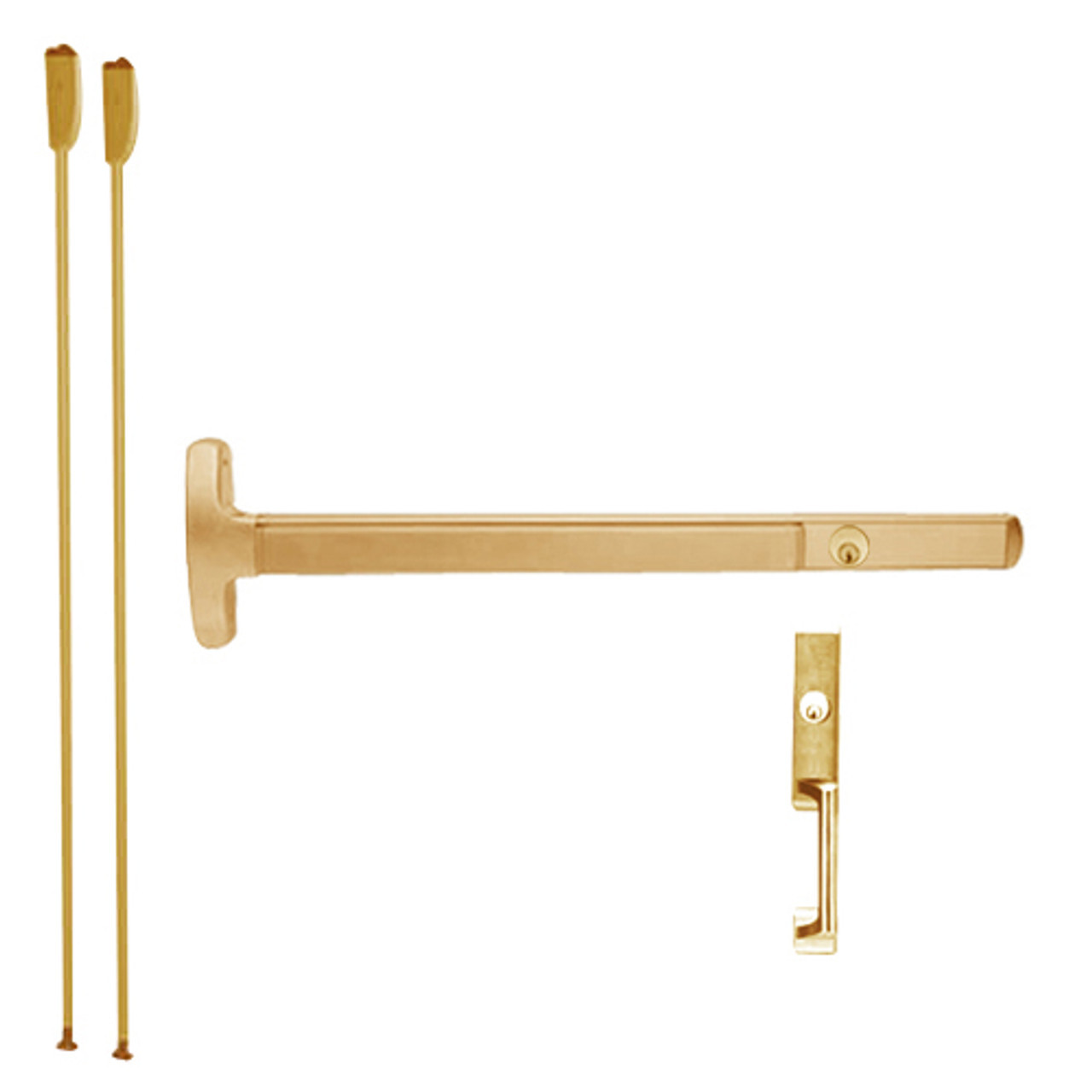 LD24-V-NL-US10-2-RHR Falcon Exit Device in Satin Bronze