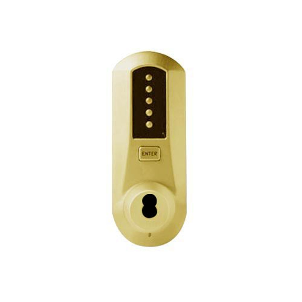 Simplex Pushbutton Lock in Satin Brass Finish