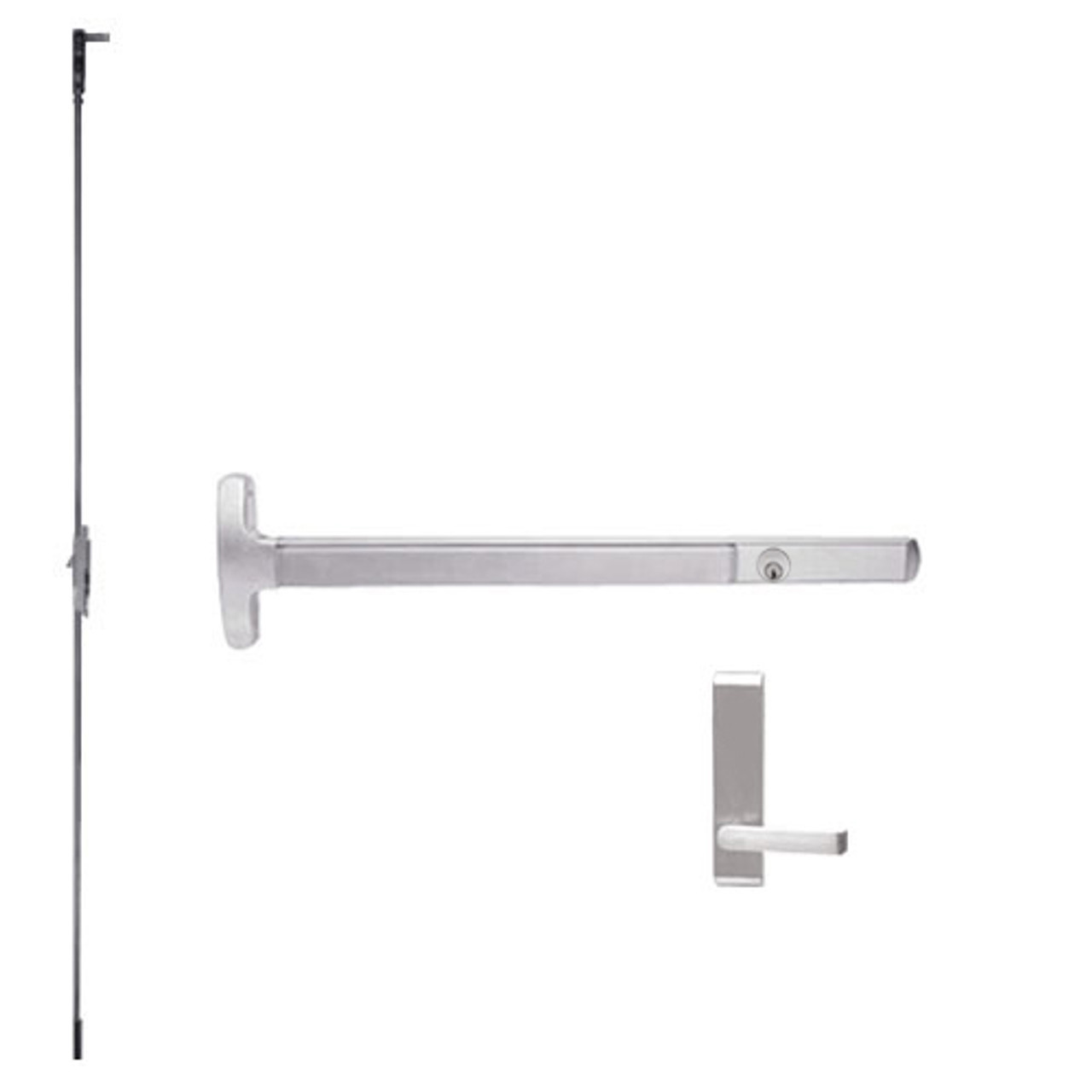 LD24-C-L-DT-DANE-US32-2-LHR Falcon Exit Device in Polished Stainless Steel