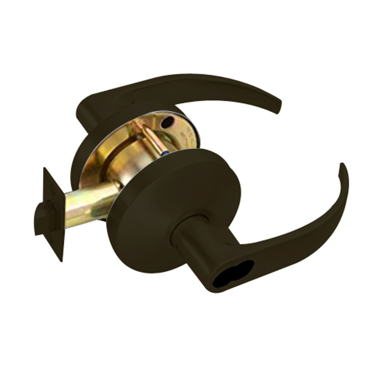 B511LD-Q-613 Falcon B Series Single Cylinder Entry/Office Lock with Quantum Lever Style in Oil Rubbed Bronze Finish