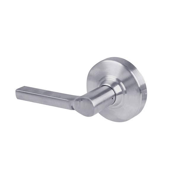 T101S-LAT-626 Falcon T Series Cylindrical Passage Lock with Latitude Lever Style in Satin Chrome Finish