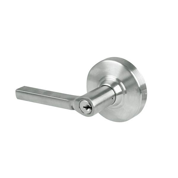 T511BD-LAT-619 Falcon T Series Cylindrical Entry/Office Lock with Latitude Lever Style Prepped for SFIC in Satin Nickel Finish